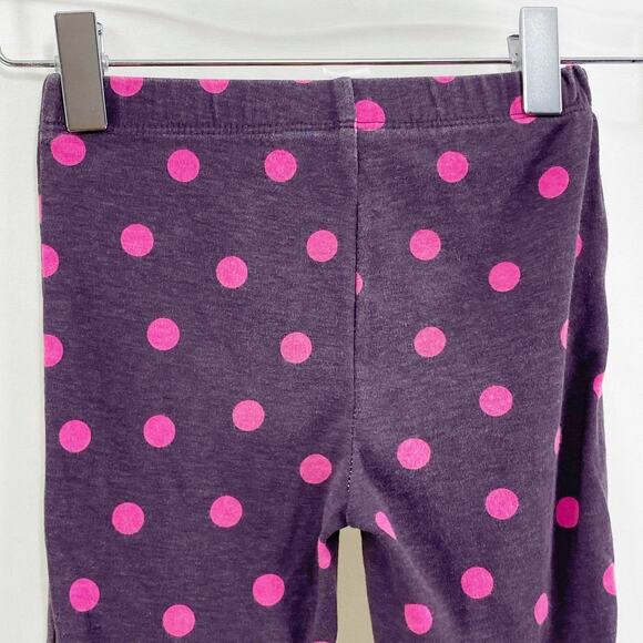 CARTER'S Purple Pink Cotton Polka Dot Toddler Leggings - Picture 4 of 8